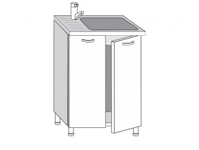 2.60.2мн Шкаф-стол на 600мм под накладную мойку с 2-мя дверцами в Тобольске - tobolsk.magazin-mebel74.ru | фото