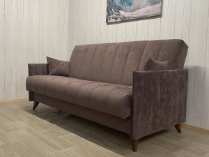 Диван Престиж-3 НПБ, велюр Sensey Dusty plum в Тобольске - tobolsk.magazin-mebel74.ru | фото