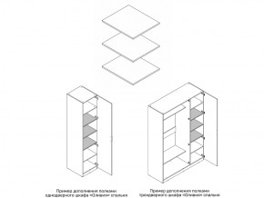 Комплект полок шкафа 1 дверного или 3 дверного в Тобольске - tobolsk.magazin-mebel74.ru | фото