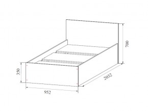 Кровать одинарная (Без матраца 0,9*2,0) в Тобольске - tobolsk.magazin-mebel74.ru | фото